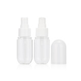 Plastic 40 60 100 120 150 ml PET cosmetic pill capsule shape container packages spray pump bottle for alcohol gel