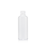 Clear round large size essential oil perfume serum moisture plastic bottle with mist spray for cosmetics packaging
