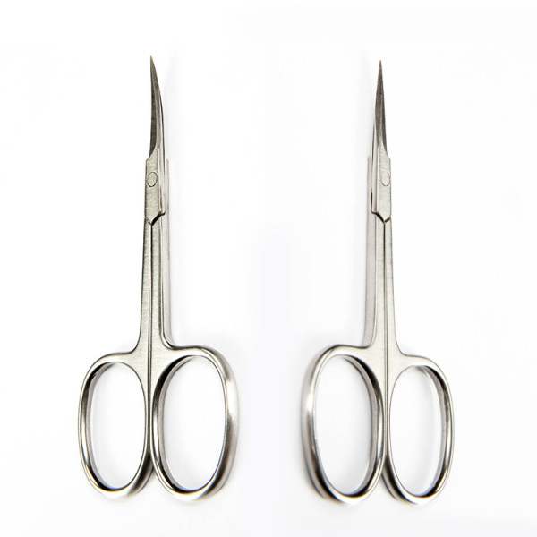 Stainless steel eyebrow grooming scissor with custom package