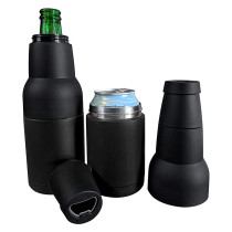 Custom 12oz Double Walled Stainless Steel Vacuum Insulated Beer Bottle with Beer Opener