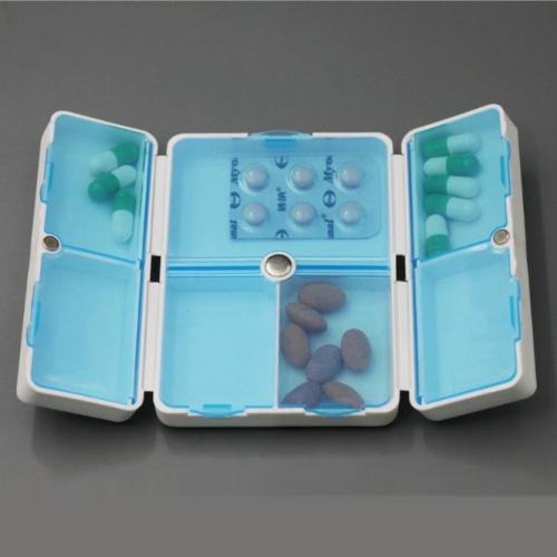 Wholesale Stock Small Order Plastic Portable Folding Pill Storage Cases