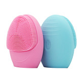 Mini Electric Facial Cleansing Massage Brush Silicone Sonic Face Deep Cleanser Waterproof Skin Tools
