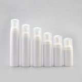 Custom empty white 30ml 60ml 100ml shampoo hand face wash cleanser plastic pump foam bottle