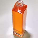 Wholesale super flint square whisky spirits liquor glass bottle with wood cork