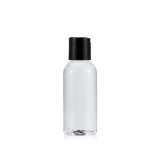 Wholesale 1 1.7 2 3.3 5 10 fl oz 80 250 500 ml skin care packaging cosmetic pet dispenser plastic bottle with black lids