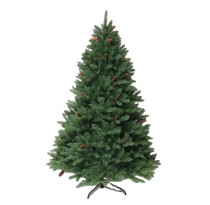 210CM Artificial Green PVC Christmas tree with pine cone decoration