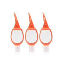 Wholesale 1oz empty silicon holder antibarcterial 30ml hand sanitizer gel plastic bottle with silicon case