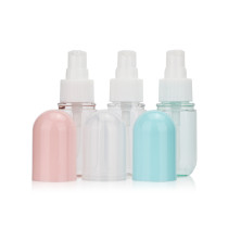 Refillable 40ml 60ml lotion pump transparent packaging blue pink clear color pill capsule shaped plastic bottle