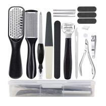 Professional men's manicure salon equipment tool accessories set supplier