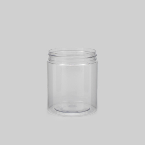 1 oz 2 oz 3 oz 4 oz 6 oz 8 oz Clear Food Grade PET Straight Sided Plastic Container Jars With Smooth White Screw Caps