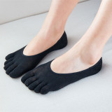 Women cotton ankle socks open toe five finger socks summer breathable invisible socks wholesale factory