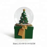 Factory rectangle christmas tree snow globe