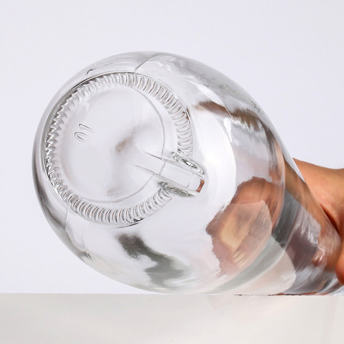 wholesale water shape 1 liter glass bottle with swing top