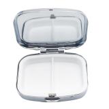Wholesale Stock Small Order Metal Silver Pill Box Portable Printing Mini Pill Storage Cases