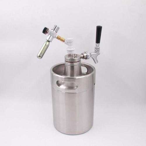 4L double wall insulator beer keg with cap spear kit