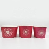 Various Custom logo printed double pe coated disposable ice cream paper cups/yogurt cups containers