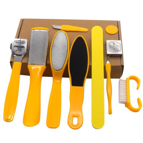 Pedicure Kit Professional 9 in 1 edicure Set Stainless Steel Foot Rasp Foot Peel and Callus Clean Feet Dead Skin Tool Set