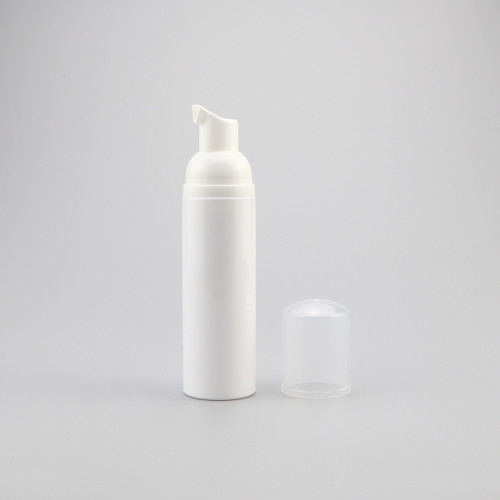 Custom empty white 30ml 60ml 100ml shampoo hand face wash cleanser plastic pump foam bottle