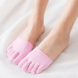 Women cotton socks open toe five finger socks summer breathable invisible socks wholesale factory