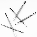 Hot sale low moq double sides stainless steel cuticle nail pusher