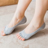 Women cotton ankle socks open toe five finger socks summer breathable invisible socks wholesale factory