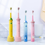 Lovely sonic kids toothbrush handle children electronic electric toothbrush with wireless inductive charger