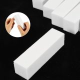 Disposable white nails files and buffer block nail with package