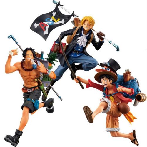 19-21CM PVC One Piece Model Toy Anime Luffy Sabo ACE Figure Action