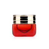 Korean 15ml 1/2 fl oz empty square mini container cosmetic eye cream packaging jar amber thick based glass with caps