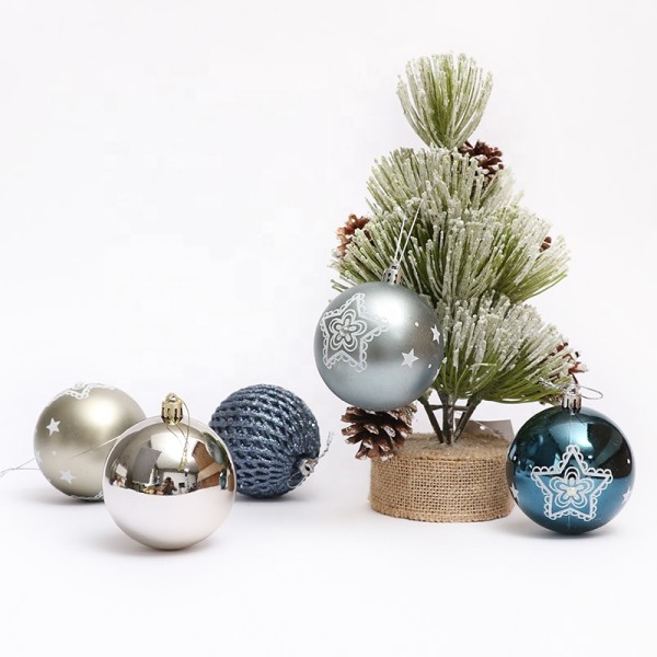 2021 New Design High Sales Christmas Shiny Painted Ball  For Holiday Wedding Party Decoration Supplies Hook Ornament Craft Gifts