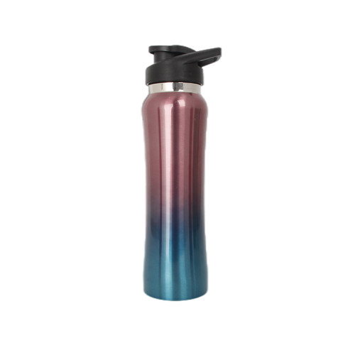2021 New 750ml  Customized Logo Gradient Color Single Walled Stainless Steel bottle  304 Stainless Steel Tumbler  For Sports
