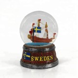 Customized sweden vasa 1628 souvenirs snow ball