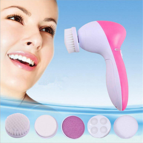 Wholesale Mini Electric Facial Cleansing Brush 5-in-1 Face Cleanser Brush Skin Care