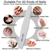 Professional Nail Files  Emery Board Nail File for Natural Nails 100/180/240 Grit Fine Grit Fingernail Files