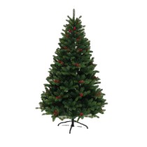 15years Factory Europe Style 8FT Blue Green PVC+PE Mixed Luxury Hinged Artificial Pine Tree