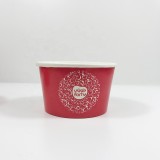 Various Custom logo printed double pe coated disposable ice cream paper cups/yogurt cups containers