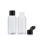 Food grade 30 50 60 100 250 300 500 ml empty flat big pet packaging hand cleaning gel plastic bottle with flip top cap