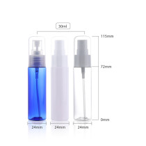 Cosmetic clear spray bottle 2 4 oz 60ml  100ml 150ml 200ml 250 ml green pet plastic spray bottles with spray tops