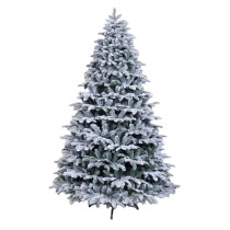 6FT Snowflake Europe Trend Pure PE+PVC Luxury Hinged Artificial PE Christmas Tree