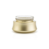 Wholesale 30 50 g empty skin care makeup facial cream glass gold jars for cosmetics with golden lid