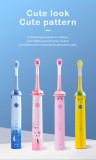 Intelligent automatic child children kids ultrasonic electric toothbrush with 2 brush head