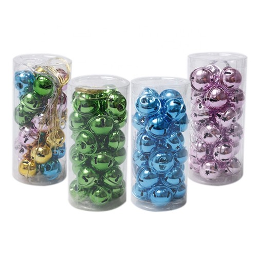 2021 Christmas Tree Decoration Jingle Bell Ornaments Metal Plated