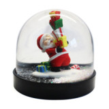 Plastic art design Christmas water globe for crafts