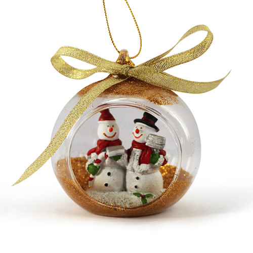 wholesale  custom clear christmas Santa Claus glass ball ornaments