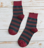 Custom Logo Women  Casual Student Wild Striped Cotton Ankle Socks