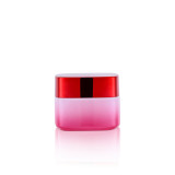 Wholesale body cream container 20ml 30ml 50ml clear square glass cosmetic jars and lids for cosmetics