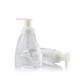 Refillable 250ml 300ml empty foaming soap liquid packaging flat clear hand sanitizer bottle with white pump