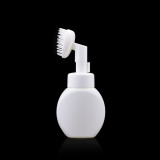 Custom color 200ml empty white cleanser foaming soap packaging brush scrub foam container bottle with logo