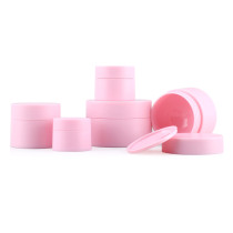 Elegant 5 15 20 ml 30 50 g pp matte cosmetic jars round body scrub pink jar luxury plastic jars with lids for cream