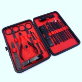 18 pcs matte black manicure sets, 12 pcs black manicure kit